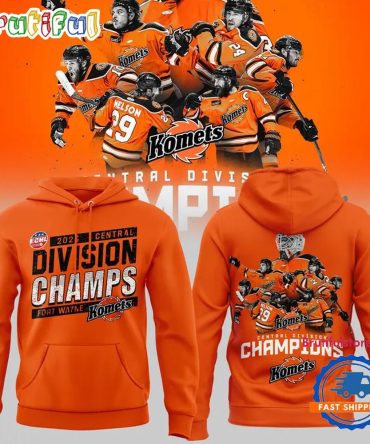 Fort Wayne Komets Division Champions 2026 Team Player Design Hoodie