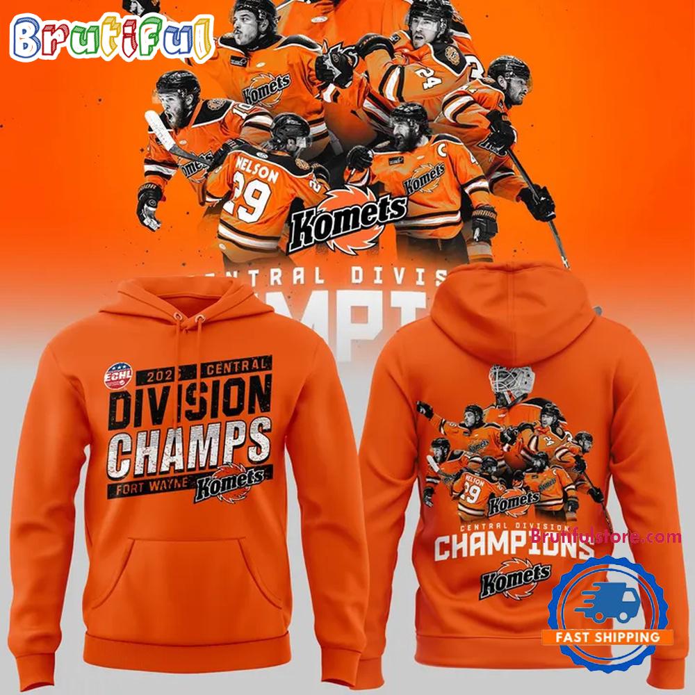 Fort Wayne Komets Division Champions 2026 Team Player Design Hoodie