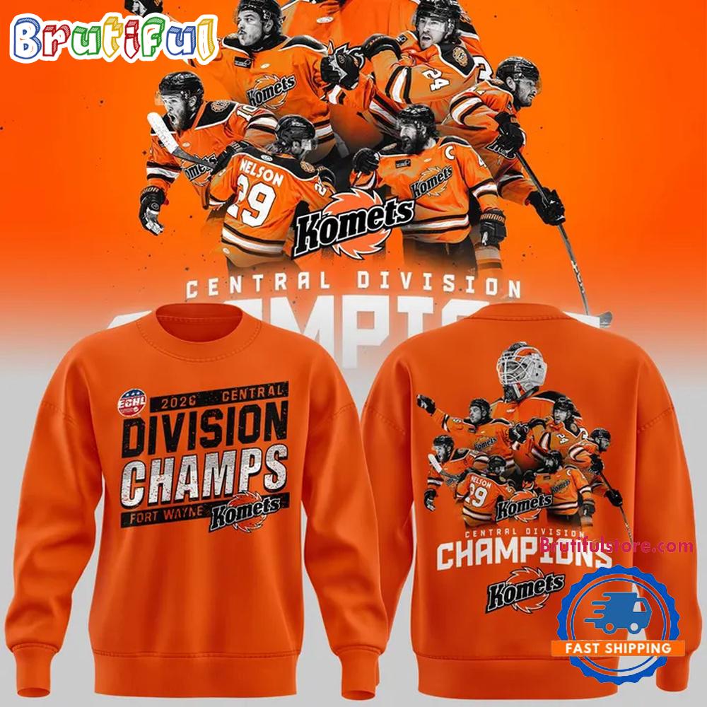 Fort Wayne Komets Division Champions 2026 Team Player Design Sweatshirt