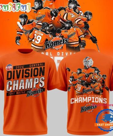 Fort Wayne Komets Division Champions 2026 Team Player Design T Shirt
