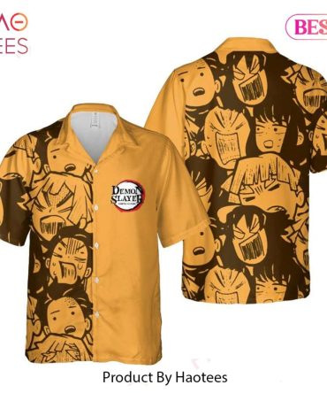 Funny Zenitsu Tanjiro Hawaiian Shirt Demon Slayer Anime Shirt For Men Women