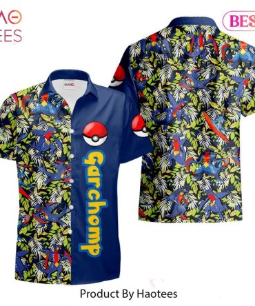 Garchomp Hawaiian Shirts Custom Anime Merch Clothes For Men Women