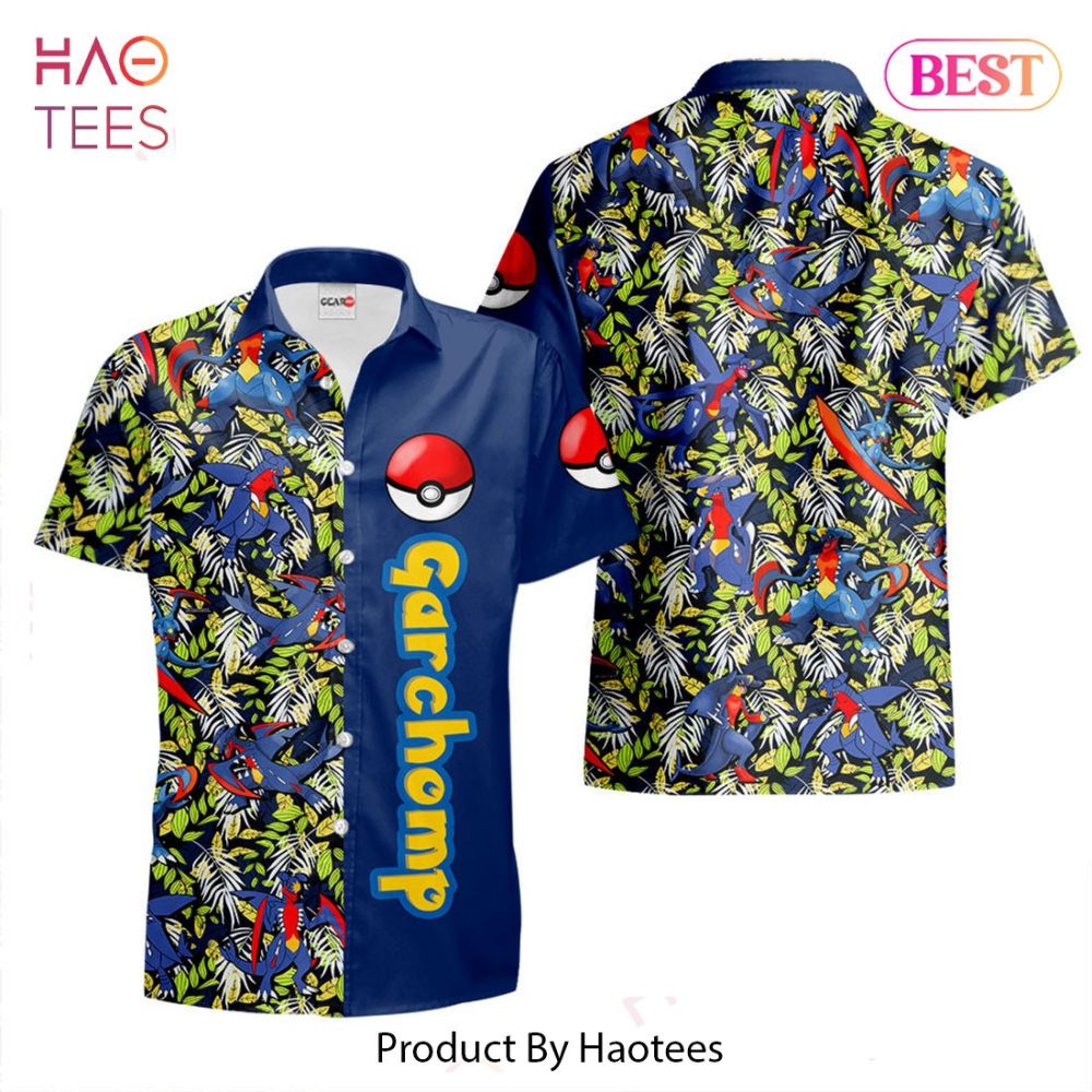 Garchomp Hawaiian Shirts Custom Anime Merch Clothes For Men Women