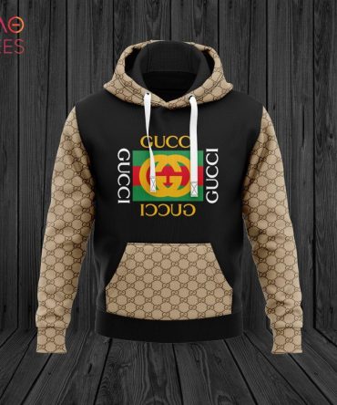 Gucci Logo Center Black Luxury 3D Hoodie