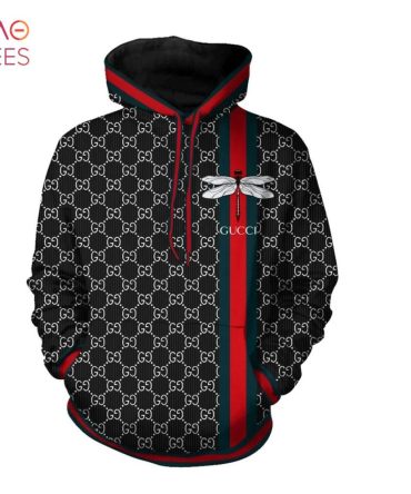 Gucci Bee Logo Black Red Hoodie Limited Edition
