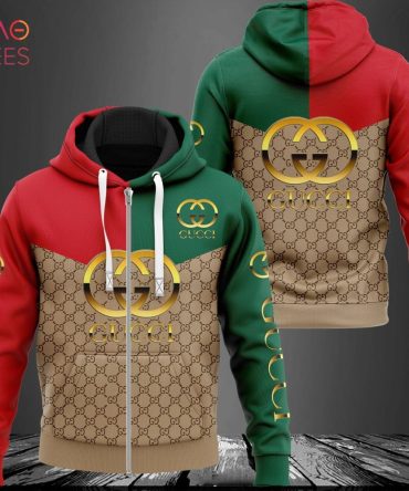Gucci Green Brown Red Luxury 3D Hoodie Limited Edition