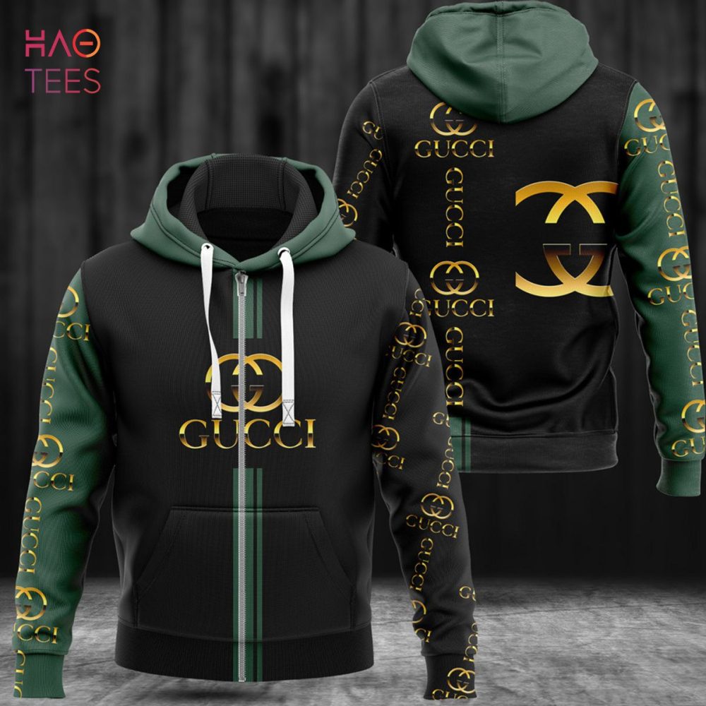 Gucci Green Mix Black Luxury 3D Hoodie Limited Edition