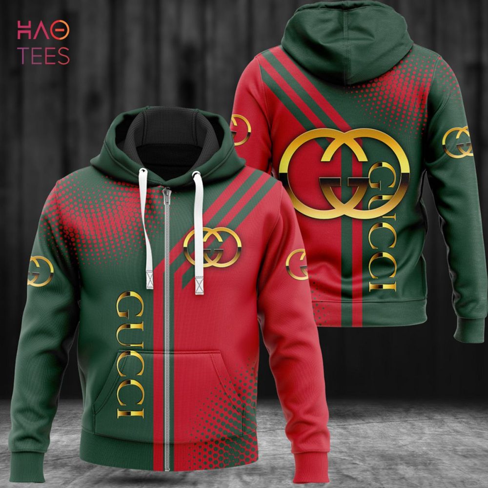 Gucci Red Mix Green Luxury 3D Hoodie Limited Edition