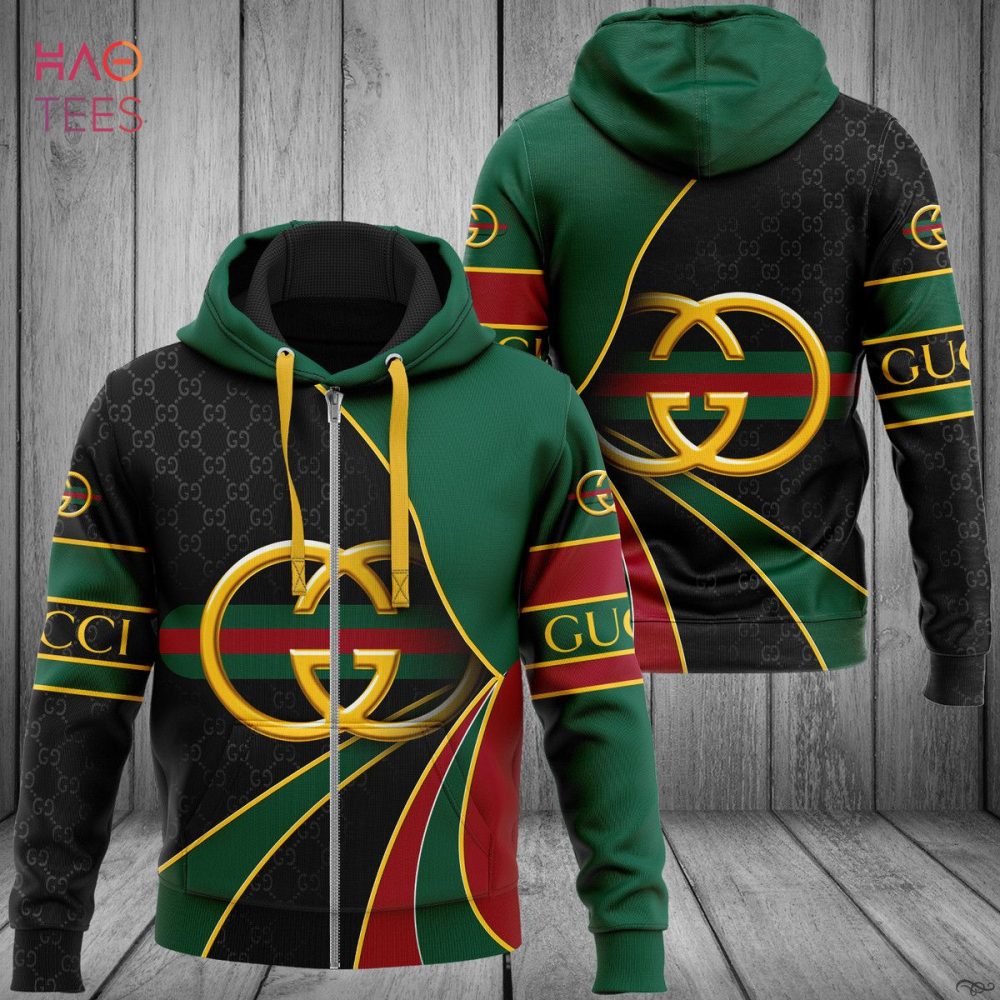 Gucci Big Gold Logo Luxury 3D Hoodie Limited Edition