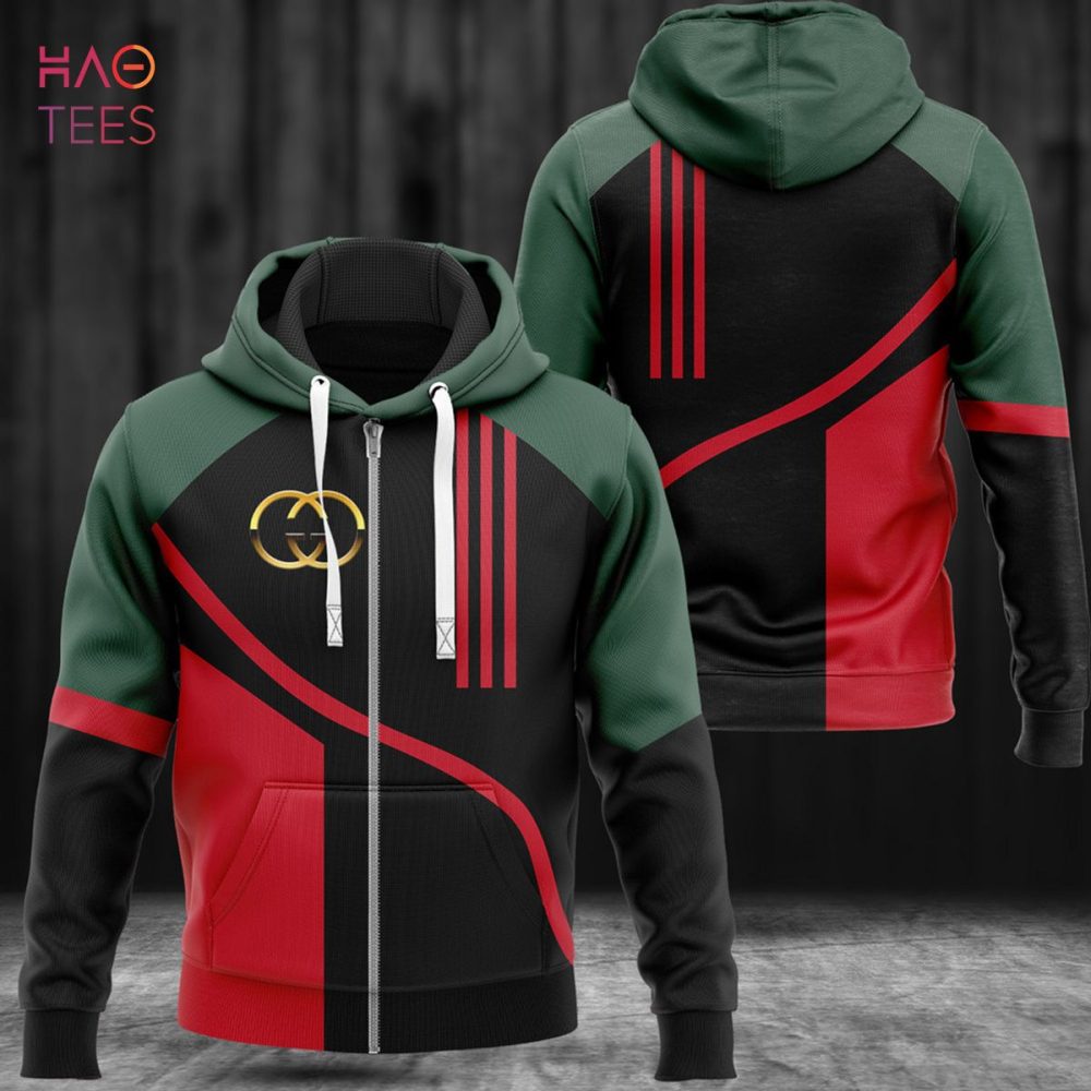 Gucci Black Red Green Luxury Hoodie Limited Edition