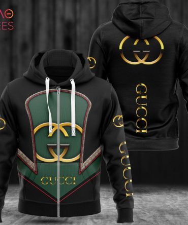 Gucci Basic Color Green Mix Black Luxury Hoodie Limited Edition