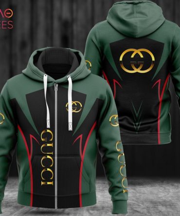 Gucci Dark Color Black Green Luxury Hoodie Limited Edition
