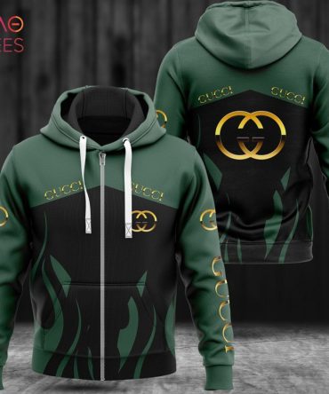 Gucci Black And Green Luxury Hoodie Limited Edition