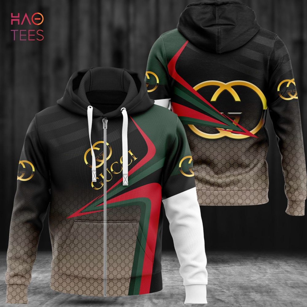 Gucci Ombre Black Luxury 3D Hoodie Limited Edition