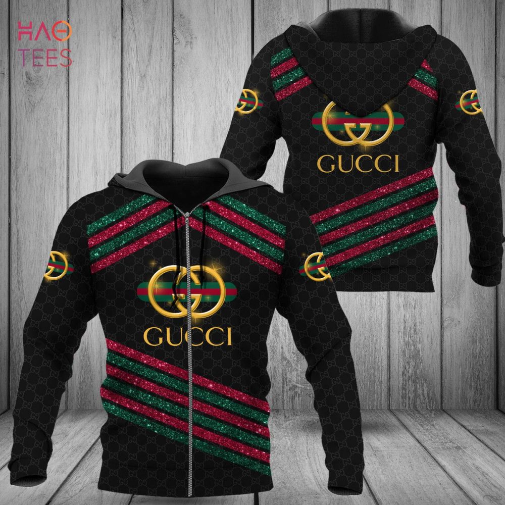 Gucci Sparkling Red Green Stripes Luxury 3D Hoodie Limited Edition
