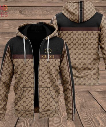 Gucci Dark Black Brown Luxury Hoodie Limited Edition
