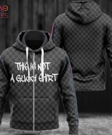 Gucci Full Black Luxury 3D Hoodie Pod Design