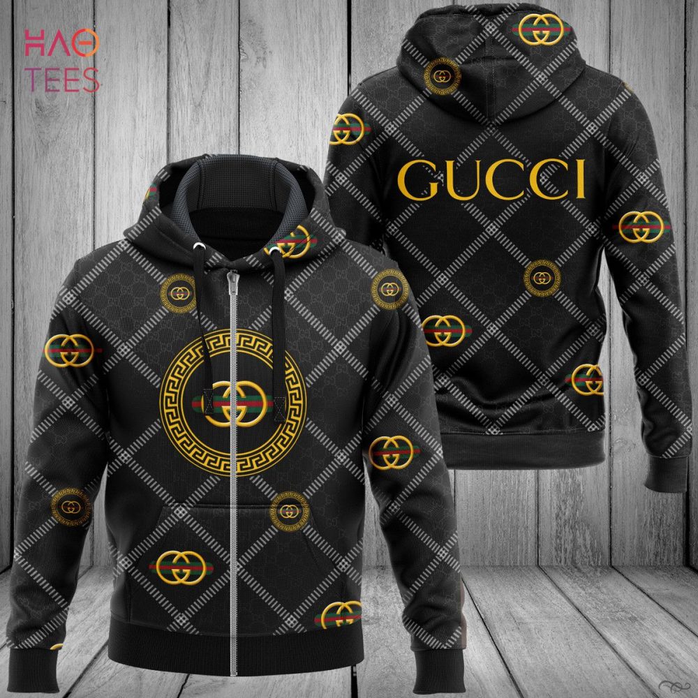 Gucci Luxury Brand Square Pattern 3D Hoodie Limited Edition