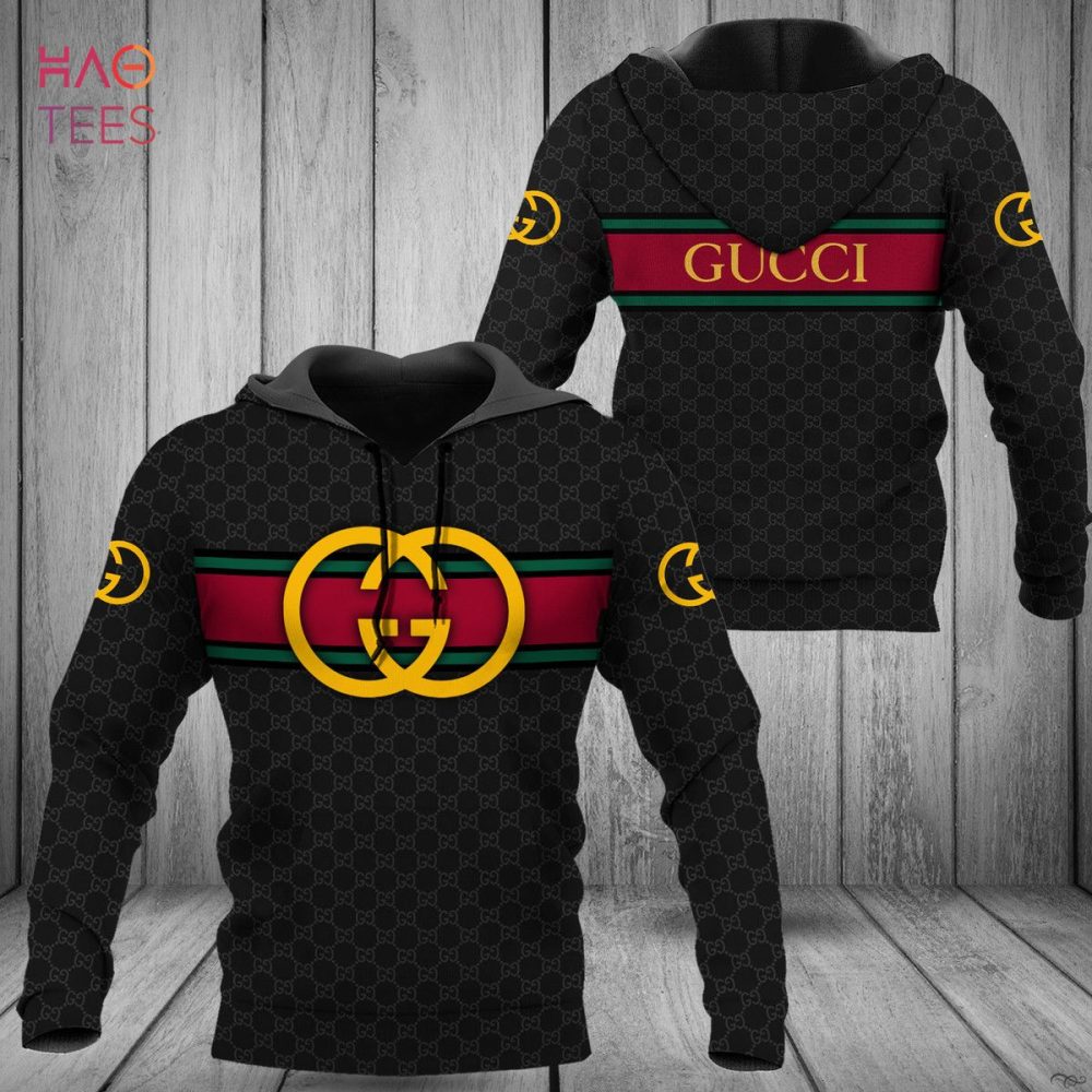 Gucci Full Printing Dark Color Luxury 3D Hoodie Limited Edition