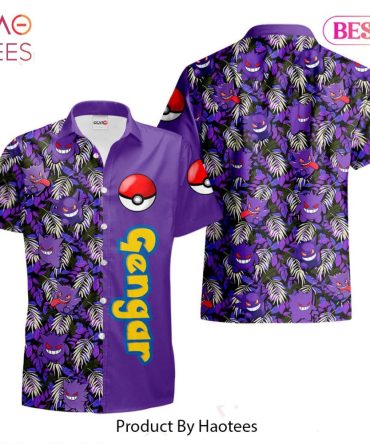 Gengar Hawaiian Shirts Custom Anime Merch Clothes For Men Women Hot Trend 2023