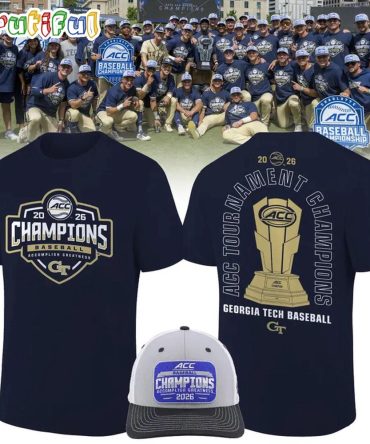 Georgia Tech Yellow Jackets Baseball Acc Tournament Champions 2026 Black T Shirt