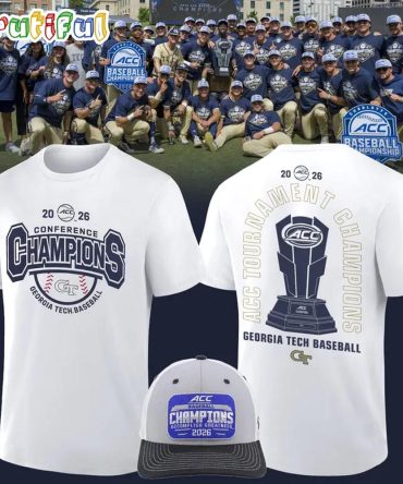 Georgia Tech Yellow Jackets Baseball Acc Tournament Champions 2026 White T Shirt