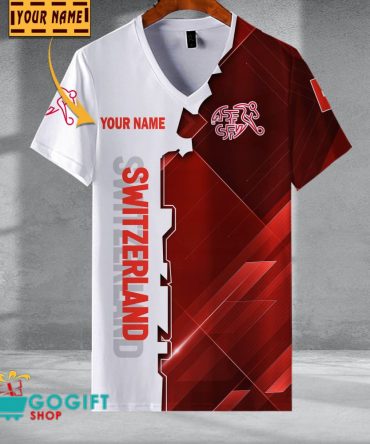 Switzerland National Soccer Team V-Neck Shirt Jersey