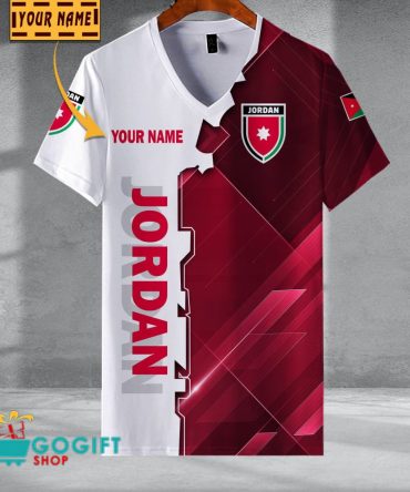 Jordan National Soccer Team V-Neck Shirt Jersey