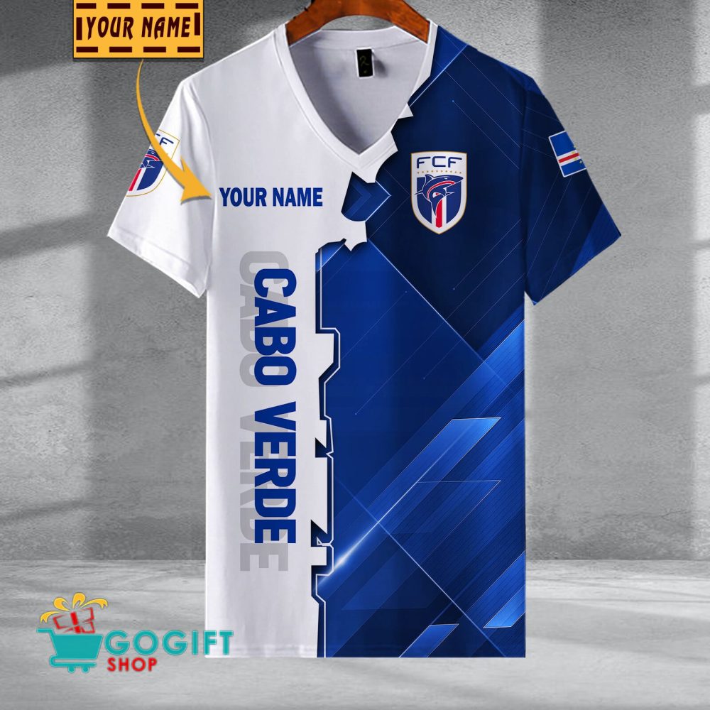 Cabo Verde National Soccer Team V-Neck Shirt Jersey