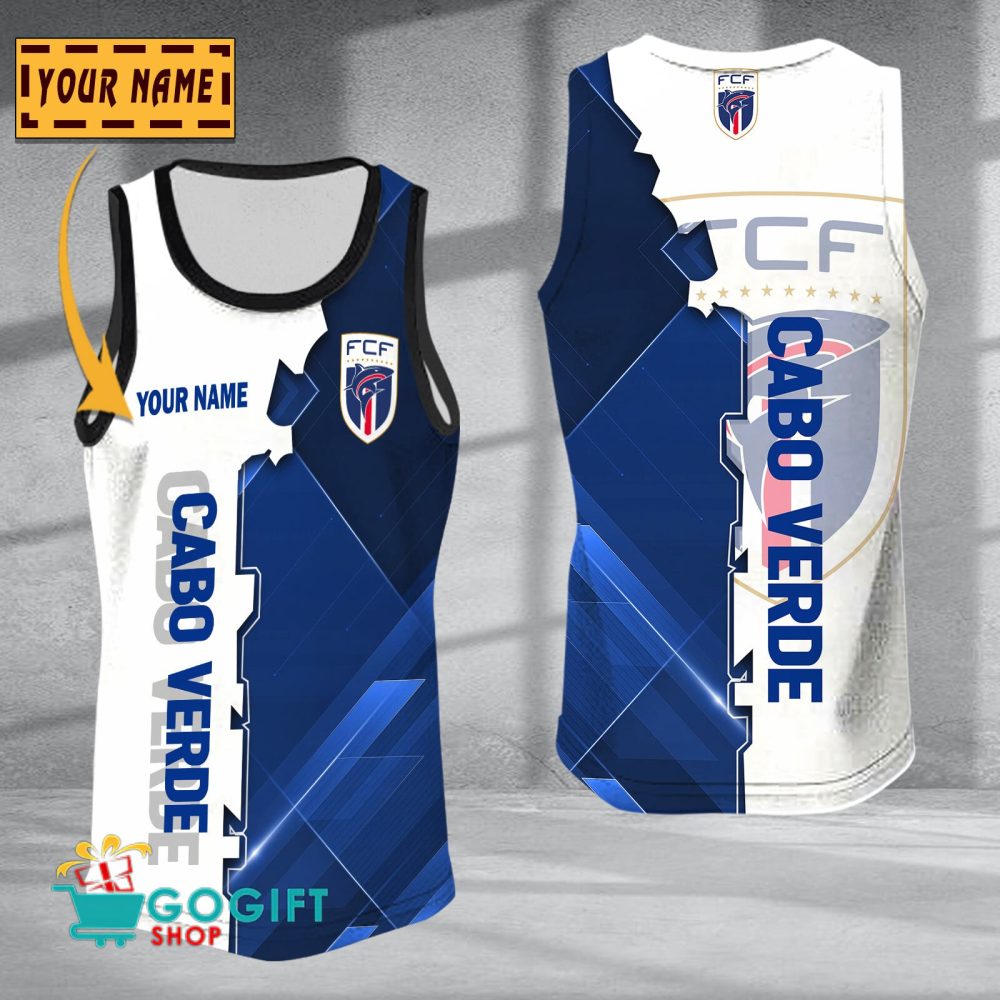 Cabo Verde National Soccer Team Sleveless Jersey Tank Top