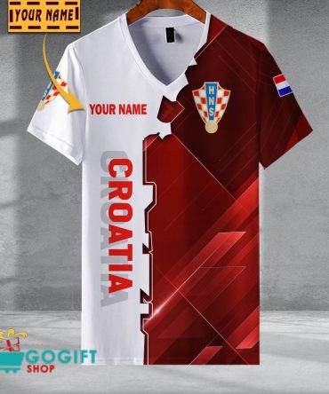 Croatia National Soccer Team V-Neck Shirt Jersey