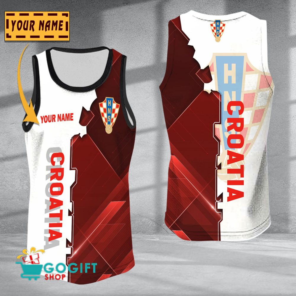 Croatia National Soccer Team Sleveless Jersey Tank Top