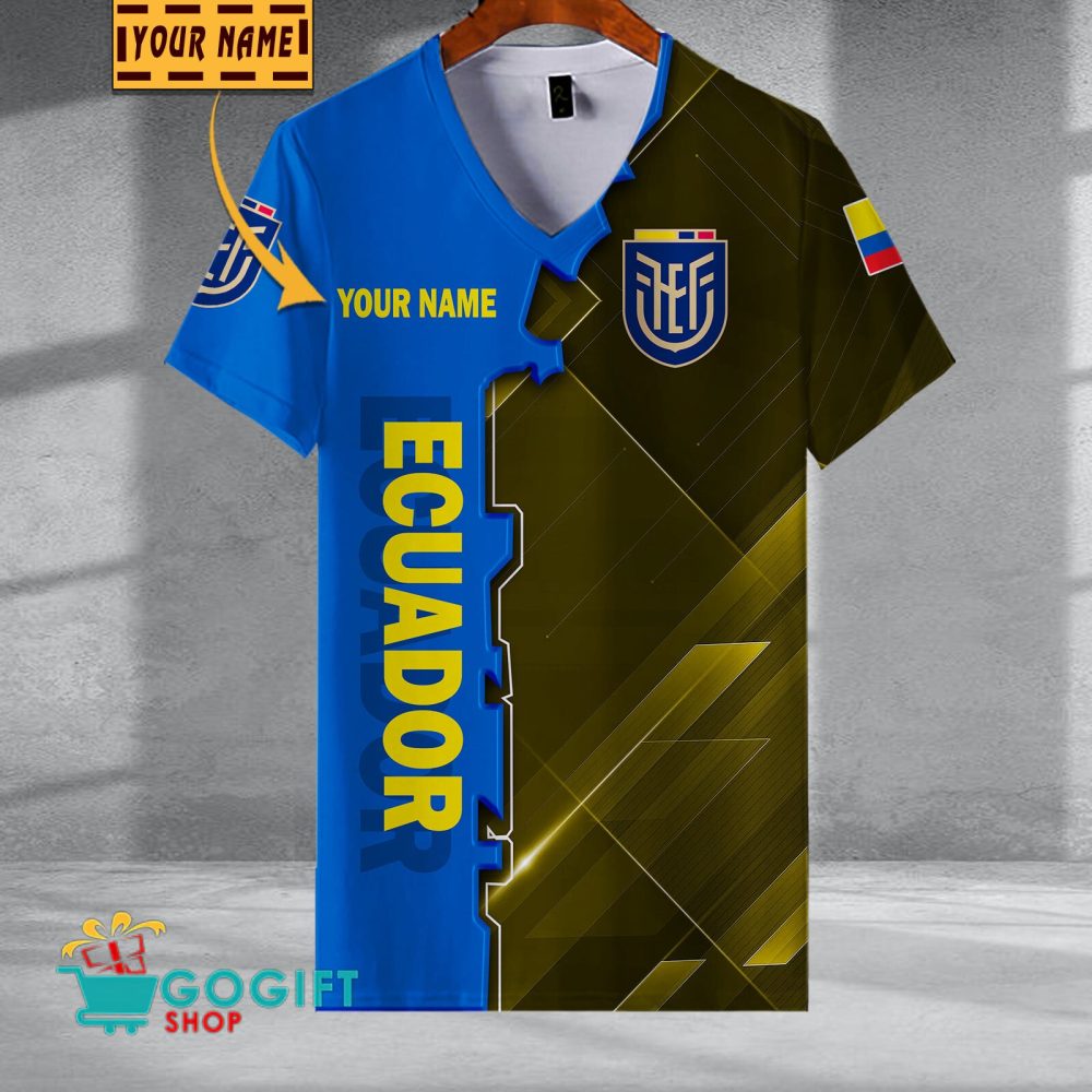 Ecuador National Soccer Team V-Neck Shirt Jersey