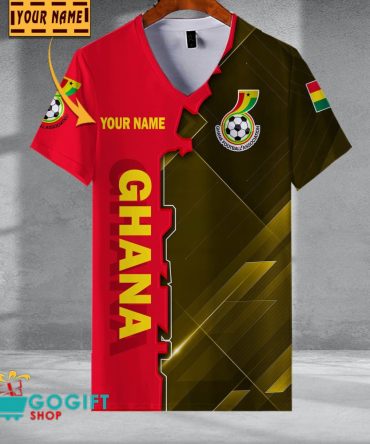 Ghana National Soccer Team V-Neck Shirt Jersey