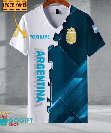 Argentina National Soccer Team V-Neck Shirt Jersey