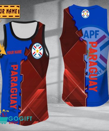 Paraguay National Soccer Team Sleveless Jersey Tank Top