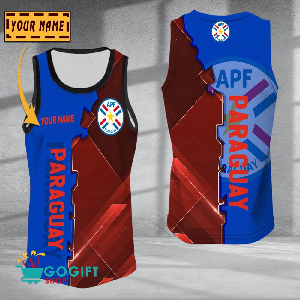 Paraguay National Soccer Team Sleveless Jersey Tank Top