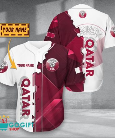 Qatar National Soccer Baseball Jersey