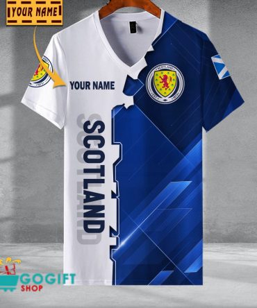 Scotland National Soccer Team V-Neck Shirt Jersey