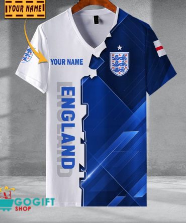 England National Soccer Team V-Neck Shirt Jersey