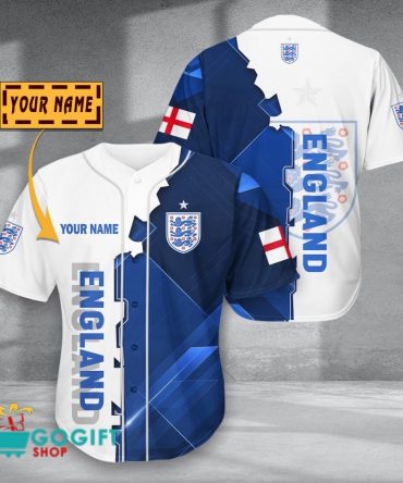 England National Soccer Team Baseball Jersey