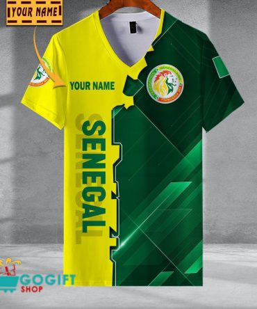 Senegal National Soccer Team V-Neck Shirt Jersey
