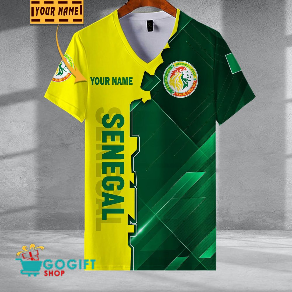 Senegal National Soccer Team V-Neck Shirt Jersey