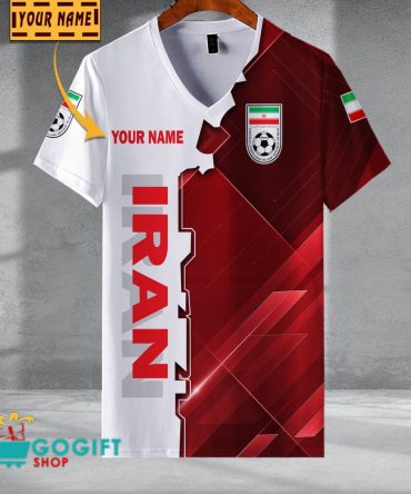 Ir Iran National Soccer Team V-Neck Shirt Jersey