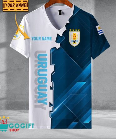 Uruguay National Soccer Team V-Neck Shirt Jersey