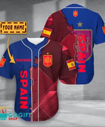 Spain National Soccer Team Baseball Jersey