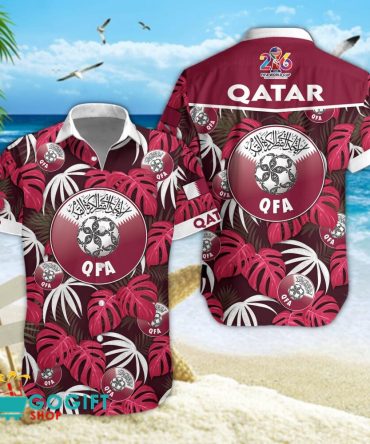 Qatar National Soccer Team Hawaiian Shirt