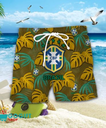 Brazil National Soccer Team Hawaiian Men Short