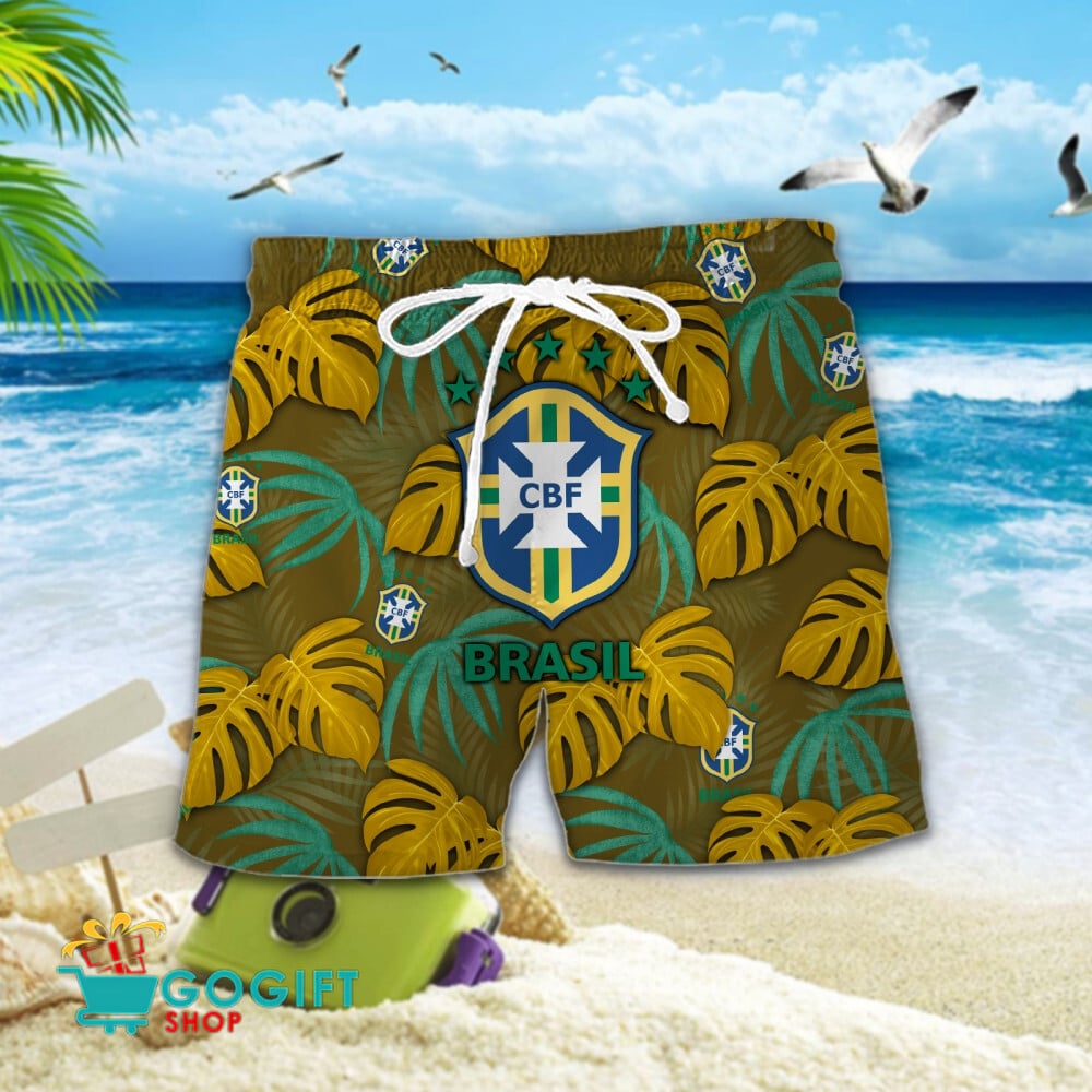 Brazil National Soccer Team Hawaiian Men Short