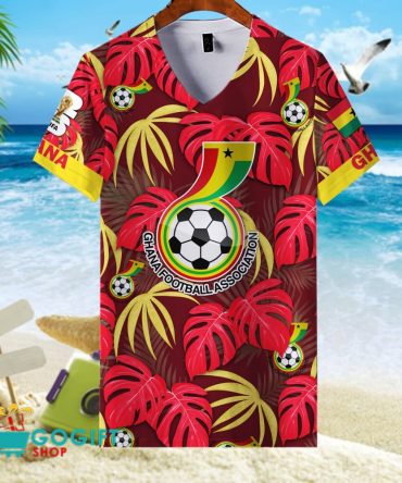 Ghana National Soccer Team V-Neck Shirt Jersey